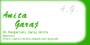 anita garaj business card